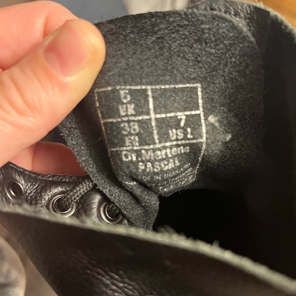 Dr Martens Soft Leather Pascal Black Combat Boots 7 - Picture 8 of 8